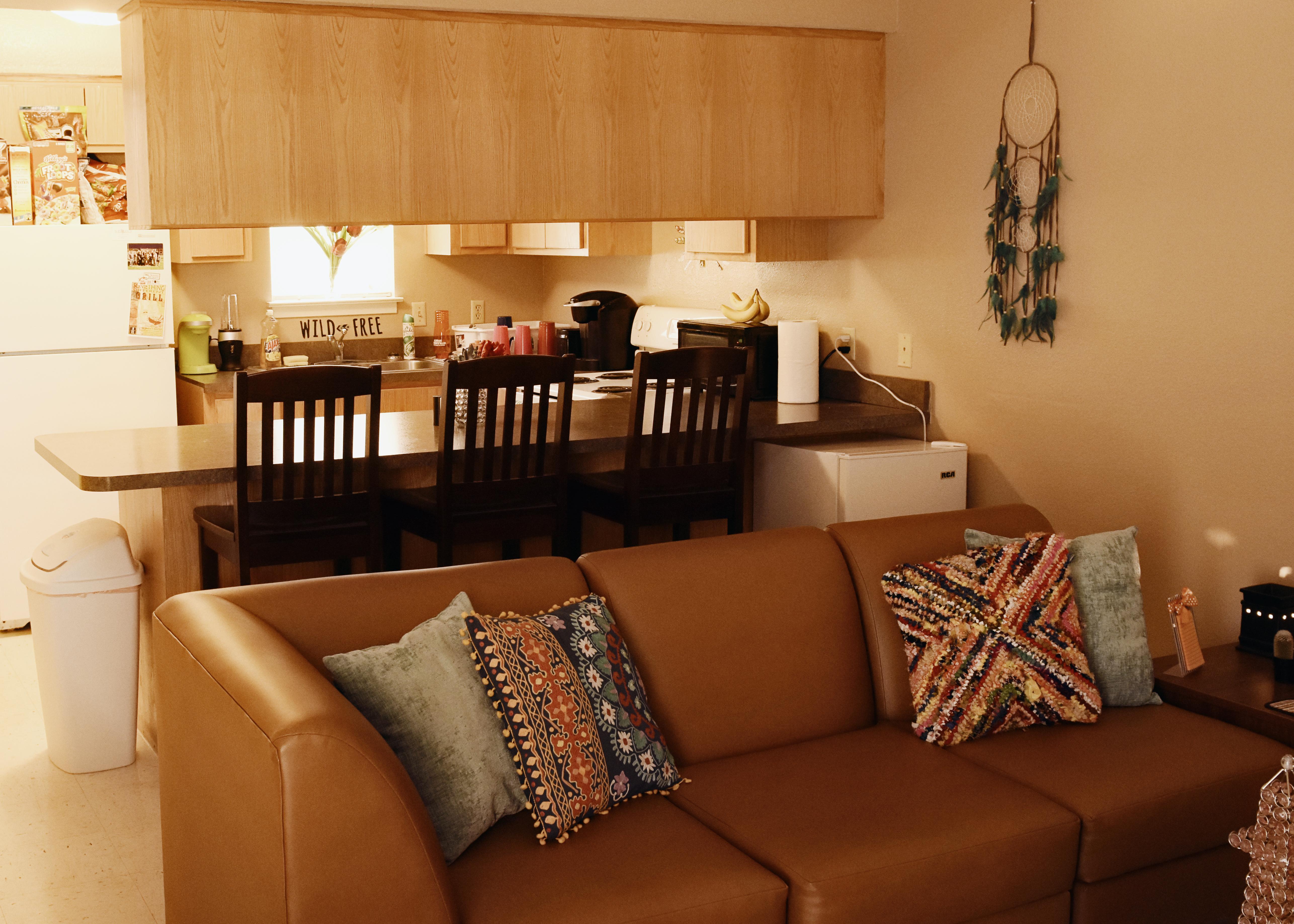 Each apartment is completely furnished and air conditioned.